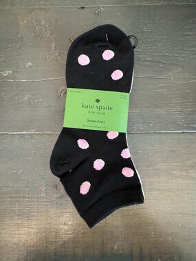 New! Kate Spade New York Polka Dot Quarter Socks 3-Pack